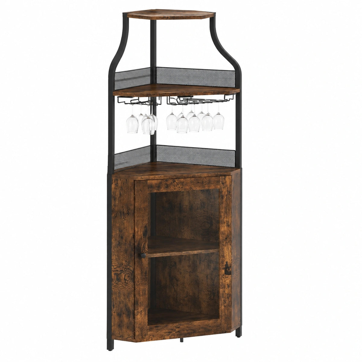 Armoire, réglable, avec étagères, avec portes, en métal et verre, pour la chambre