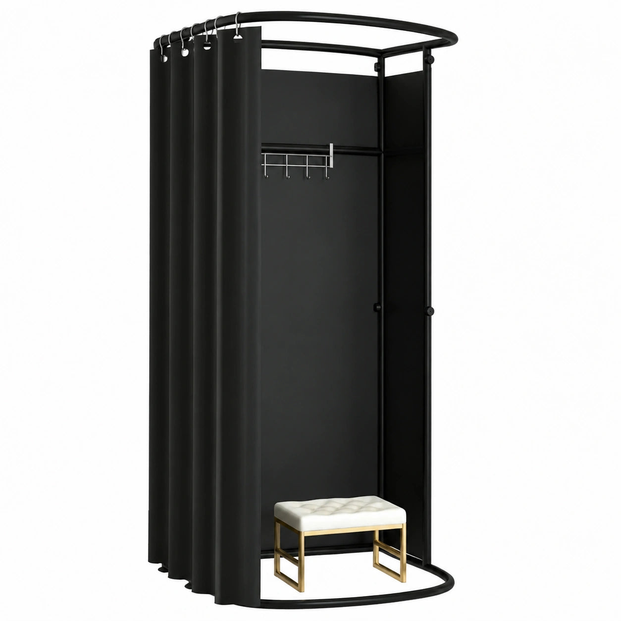 Meuble polyvalent, coloris noir, pour les espaces de vie