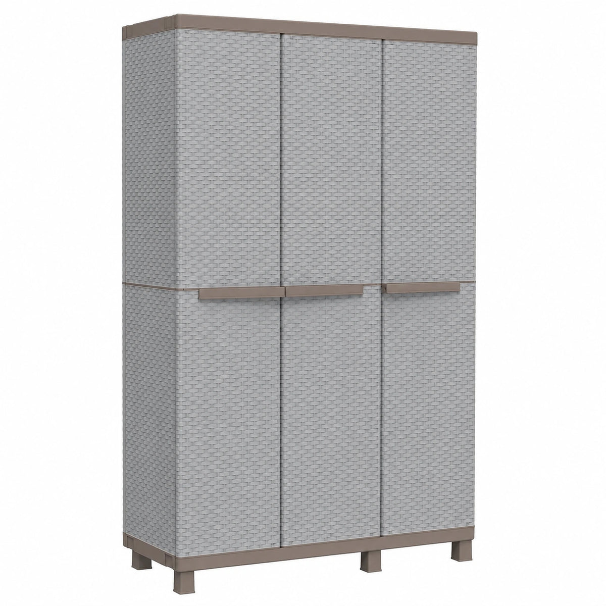 Armoire, en résine tressée, avec rangement, avec portes, pour la chambre