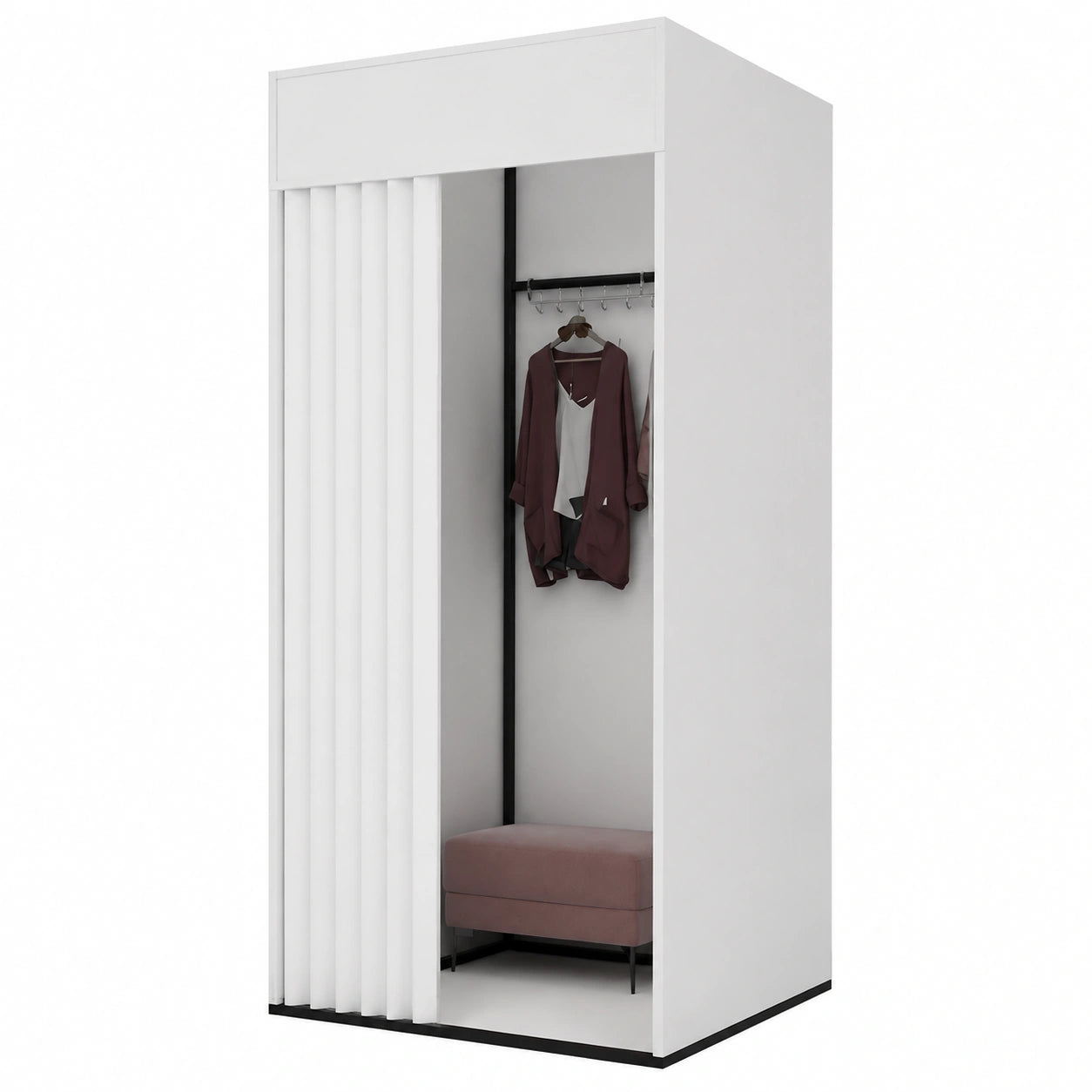 Porte-manteau, coloris blanc, 100 x 100 x 200 cm, pour l’entrée ou le couloir
